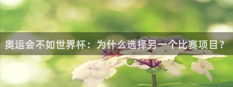 世界杯直播免费观看：奥运会不如世界杯：为什么选择另一个比赛项目？